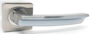 Ручка дверная KEDR R06 06-593 SN CP ( сатин / хром )